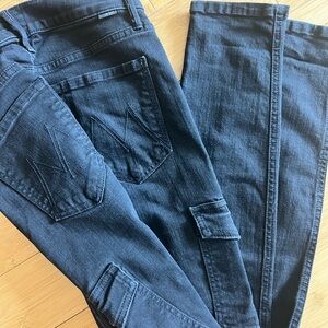 MOTHER Dark Denim Jeans - Cargo